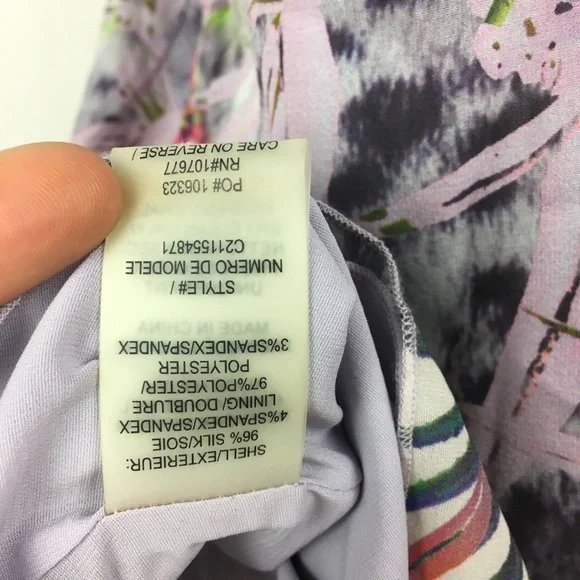 Alice Olivia Dress Fierra Floral Snow Leopard Silk - Picture 7 of 8